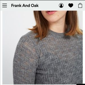 Frank + Oak Cable Crewneck Sweater